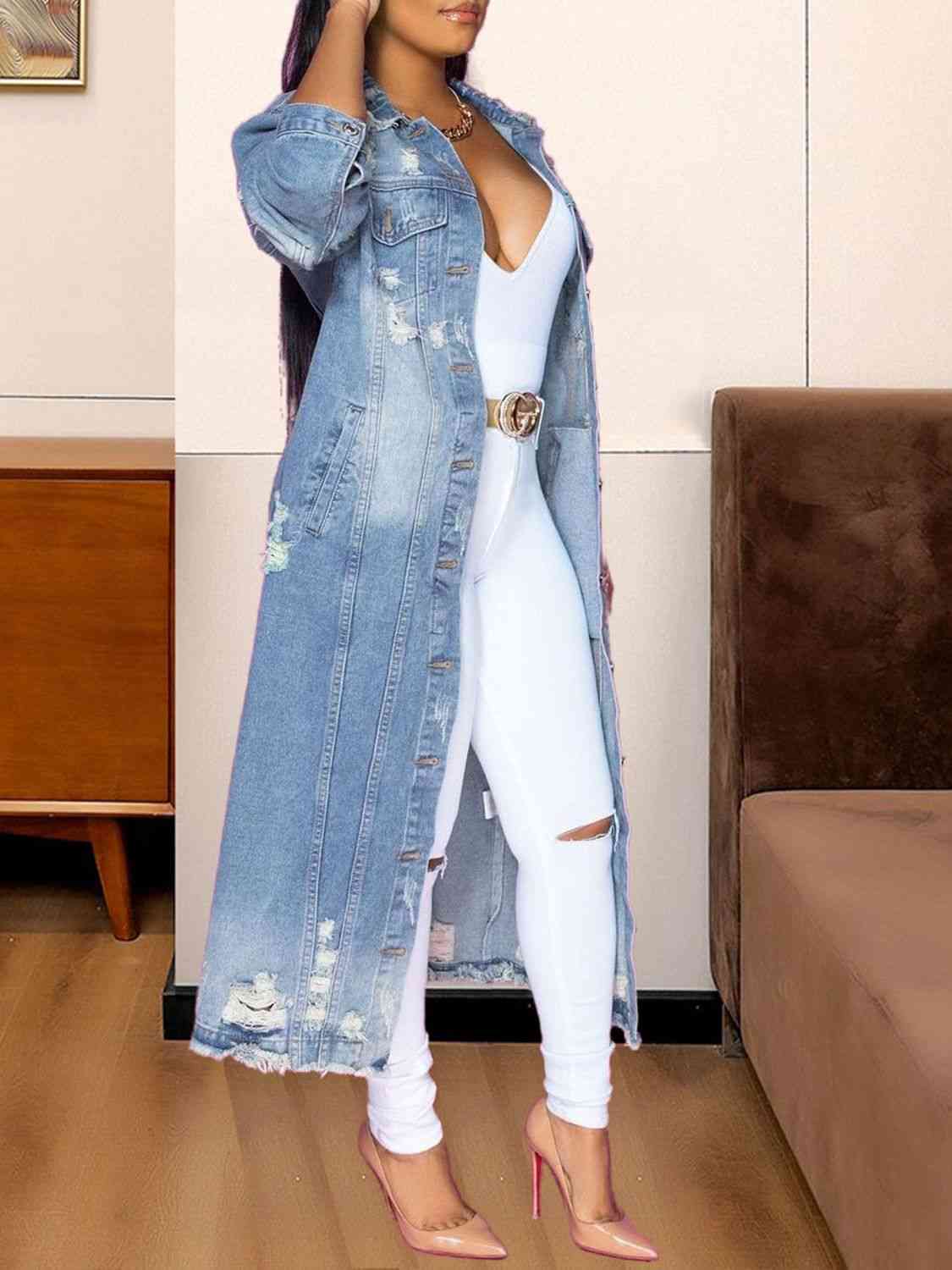 Teena Denim Trench Jacket