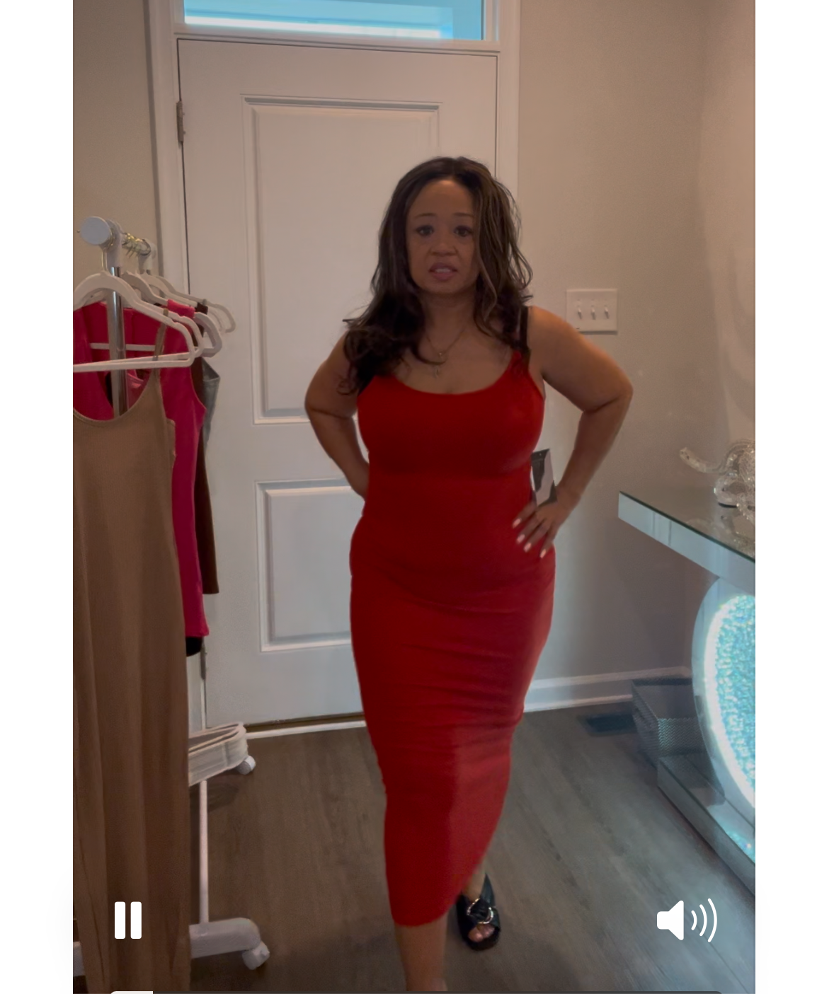 Ribbed Knit Adjustable Strap Maxi Dress